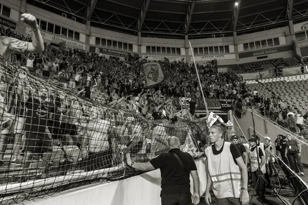 Οδησσός Ουκρανία Αυγούστου 2018 Συναισθηματική Φίλαθλοι Ομάδα Υποστήριξης Στο Στάδιο — Φωτογραφία Αρχείου