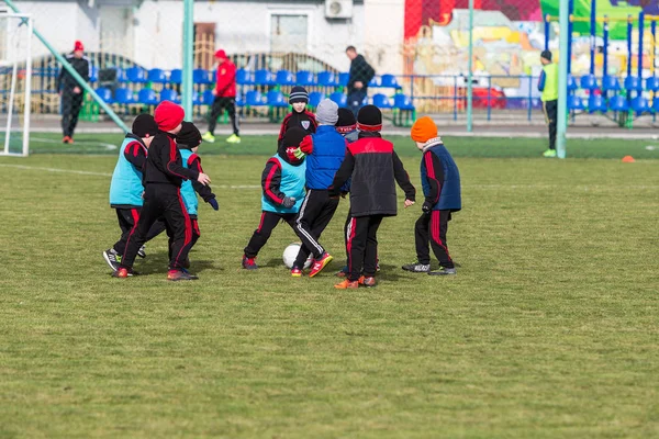 Одеса Квітня 2018 Підготовка Спортивні Ігри Дітей Молодшого Віку Футбол — стокове фото