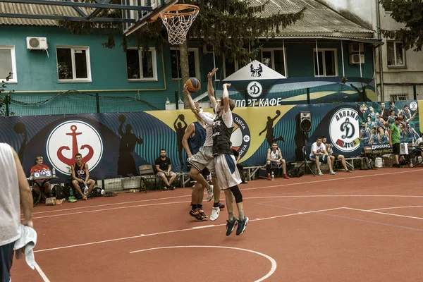 Odessa Ucrania Julio 2018 Los Adolescentes Juegan Baloncesto Durante Campeonato — Foto de Stock