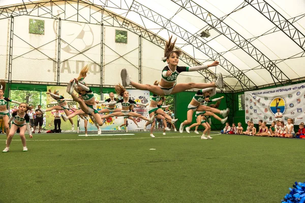 Oděsa Ukrajina Květen 2015 Cheerleading Championship Ukrajiny Mezi Dětmi Děti — Stock fotografie