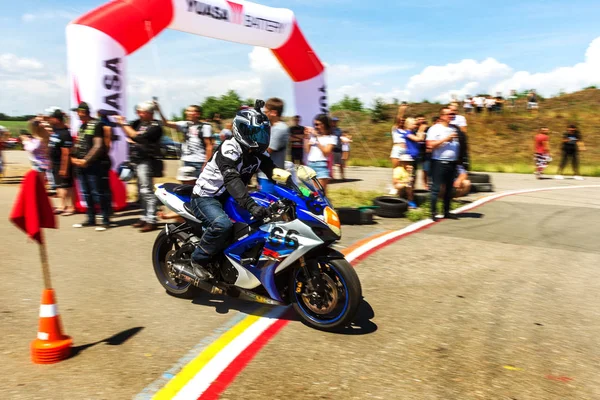 Odessa Ucrania Junio 2018 Carreras Motos Motos Carreras Dinámicas Realistas —  Fotos de Stock