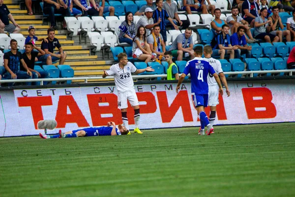 Odessa Ukraina Sierpnia 2015 Fragment Piłki Nożnej Gry Ukraina Major — Zdjęcie stockowe