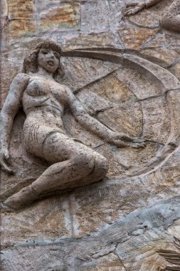 SSCB 20 kez gelen dansçılar ile eski bir kısma eski otel binası, Anapa, Rusya'nın tamirde korundu. Binanın cephesinde antik kısma