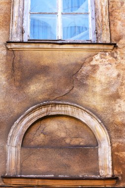 Vintage çatlaklar arka plan. Arka plan yüzeyi ile yaratıcı çatlaklar. Düzen için yaratıcı tasarım için arka plan olarak Web çatlaklar. doku derin çatlaklar ağ ile çimento tabakasının taş yüzeydir