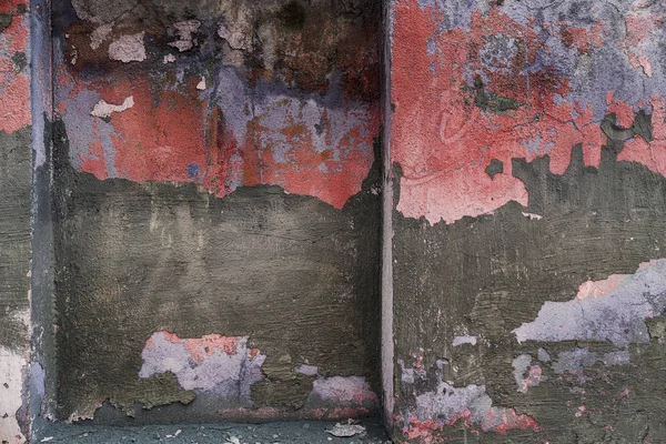 Eine Alte Betonsteinmauer Als Vintage Rissig Verschlissen Und Abgewetzt Kreatives — Stockfoto