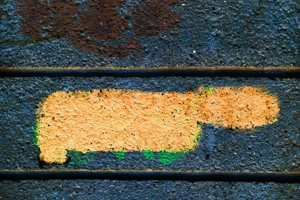 콘크리트 회반죽된 페인트의 얼룩에 콘크리트 페인트에 밖으로 텍스처입니다 그려진된 균열에 — 스톡 사진