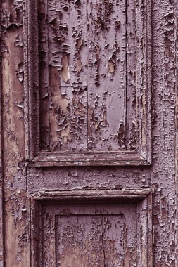 Arka plan doku duvar eski boya peeling ile. Eski ahşap arka plan ağaç eski boya artıkları parçaları kalıntıları ile. Doku eski ağaç bir kurulu ile boya, antika arka plan soyulması boya