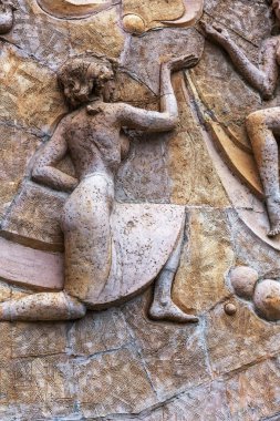 SSCB 20 kez gelen dansçılar ile eski bir kısma eski otel binası, Anapa, Rusya'nın tamirde korundu. Binanın cephesinde antik kısma