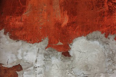 eski sanat dokusuna sıva tuğla duvar. Petal doku ile taş tuğla duvar boyalı sıva çatlaklar boyalı kötü tırmalamak yüzey. Binanın hasarlı sıva arka plan ile ovuşturdu cephe