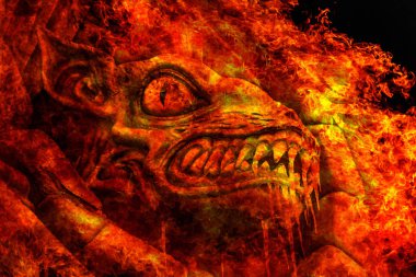 Melek ölüm, fesih, mefisto korkunç hikayeler ve korku bir arka plan örnek olarak soyut resim yazma