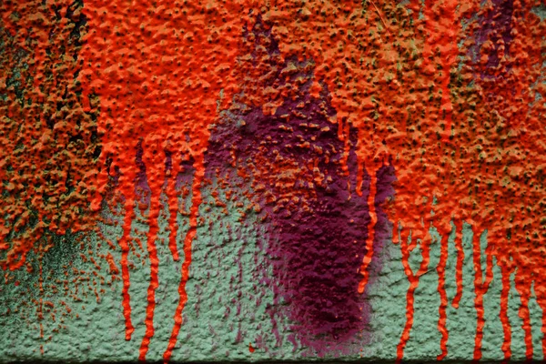 Old Concrete Plastered Wall Spoiled Abstract Strokes Stains Paint Concrete — Stock Photo, Image