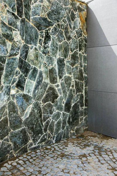 Het Patroon Van Oude Stenen Muur Graniet Marmer Prachtige Steen — Stockfoto
