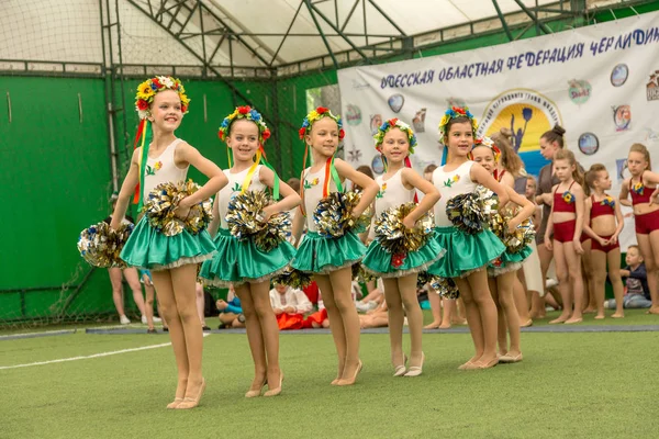 Odessa Ukraine Mai 2015 Cheerleading Meisterschaft Der Ukrainischen Kinder Kinder — Stockfoto