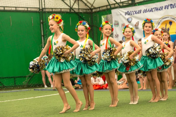 Odessa Ukraine Mai 2015 Cheerleading Meisterschaft Der Ukrainischen Kinder Kinder — Stockfoto