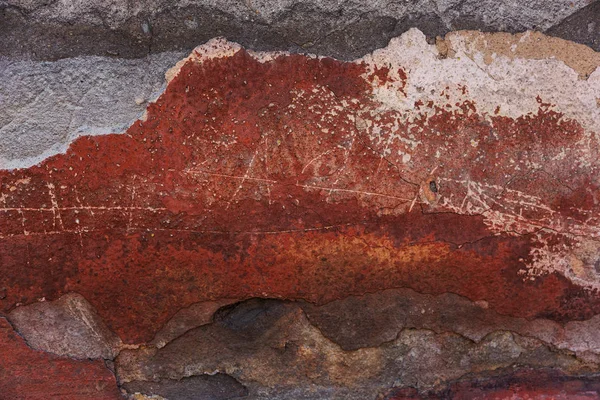 Una Vieja Pared Piedra Cemento Como Vintage Agrietado Desgastado Desgastado —  Fotos de Stock