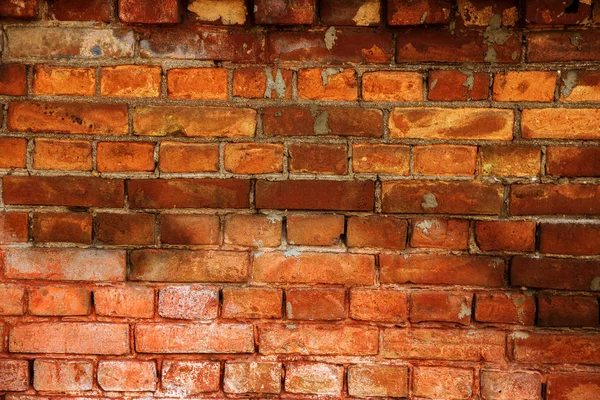 Lege Oude Bakstenen Muur Textuur Geschilderde Arme Muur Oppervlak Grungy — Stockfoto