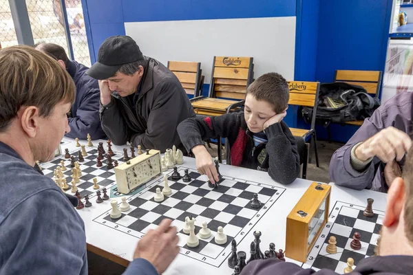 Odessa Ucrania Abril 2016 Torneo Ajedrez Ciudad Los Jugadores Ajedrez — Foto de Stock