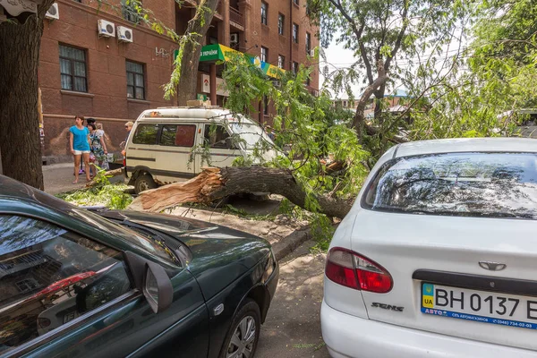 Odessa Ukraina Juli 2018 Tunga Regn Och Storm Vindar Orsakade — Stockfoto