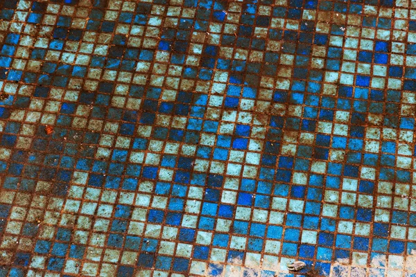 Detail Beautiful Old Crumbling Abstract Ceramic Mosaic Decoration Destroyed Building — Stock Photo, Image