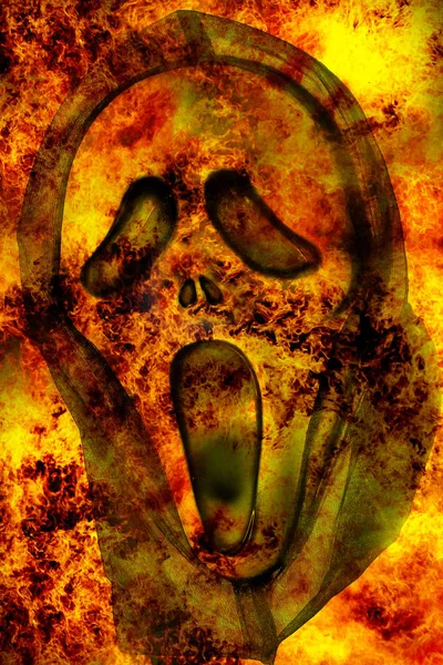 Burning Abstract Image Angel Death Termination Mephistopheles Ghosts Background Illustration — Stockfoto