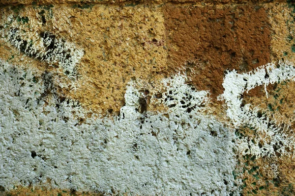Viejo Muro Hormigón Estucado Está Estropeado Por Trazos Abstractos Manchas — Foto de Stock