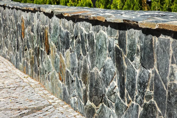 Het Patroon Van Oude Stenen Muur Graniet Marmer Prachtige Steen — Stockfoto