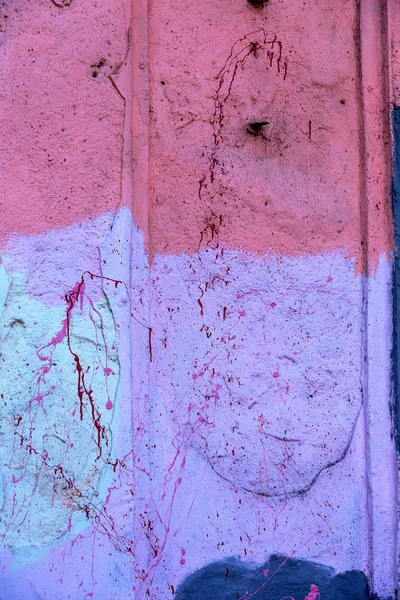 Старая Каменная Стена Цемента Винтажный Треснул Изношены Изношены Творческий Дизайн — стоковое фото