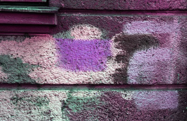 Vecchio Muro Mattoni Colorati Intonacato Con Tracce Vecchia Vernice Consistenza — Foto stock gratuita