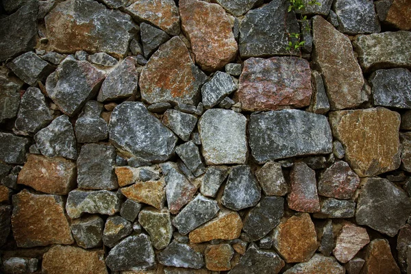 Tekstur Gamle Stenmur Granit Marmor Smukke Sten Baggrund Mønster Grå - Stock-foto