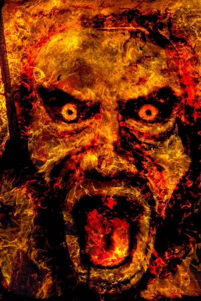 Melek ölüm, fesih, mefisto korkunç hikayeler ve korku bir arka plan örnek olarak soyut resim yazma