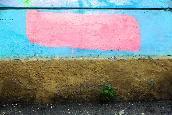 Staré Betonové Omítnutá Stěna Zkažený Abstraktní Tahy Skvrny Barvy Beton — Stock fotografie