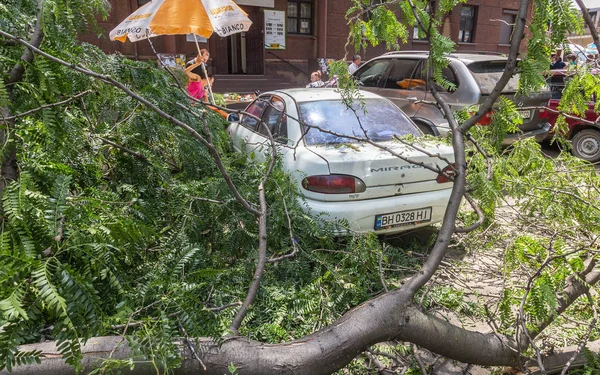 Odessa Ukraina Juli 2018 Tunga Regn Och Storm Vindar Orsakade — Stockfoto