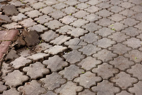 Damaged Asphalt Road Potholes Caused Freeze Thaw Cycles Winter Bad — Stock Photo, Image