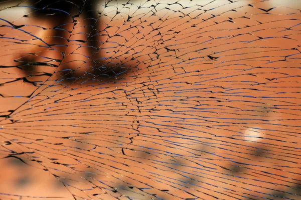 Розбита Текстура Скла Фон Справжнього Скляного Тріщинного Ефекту Елемент Концепції — стокове фото