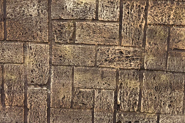 Svuota Vecchia Trama Muro Mattoni Superficie Della Parete Povera Dipinta — Foto Stock