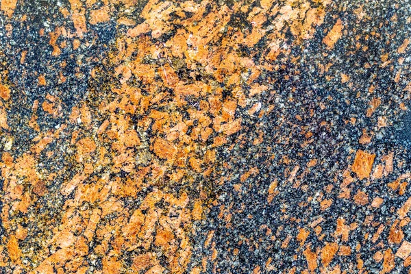 Natural Background Cracked Black Marble Orange Blotches Stone Old Texture — Stock Photo, Image