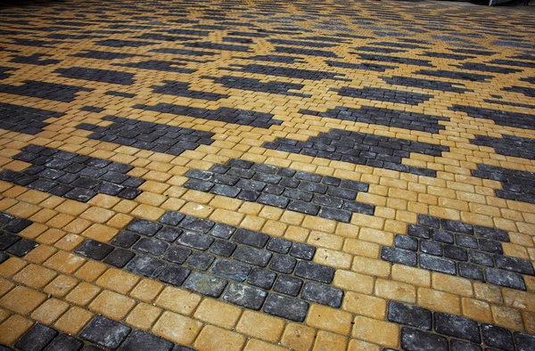 Beautiful Background Laid Paving Slabs Pedestrian Path Monotonous Pattern Multicolored — Stock Photo, Image