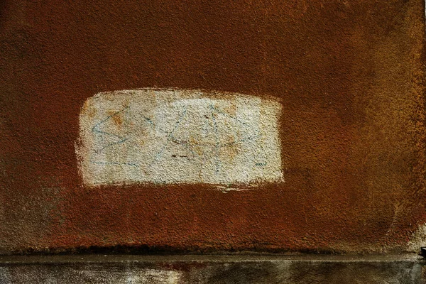 Vecchio Muro Intonacato Cemento Rovinato Tratti Astratti Macchie Vernice Muro — Foto Stock