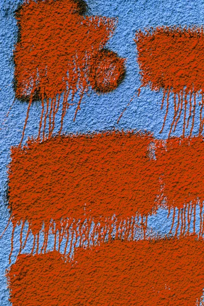 Stara Kolorowa Ceglana Ściana Pokryta Śladami Starej Farby Tekstury Jako — Zdjęcie stockowe