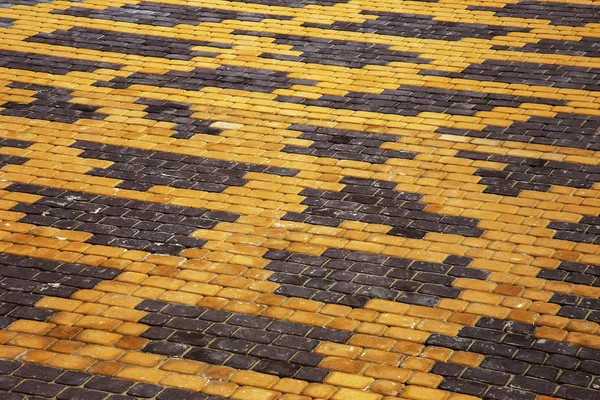 Beautiful Background Laid Paving Slabs Pedestrian Path Monotonous Pattern Multicolored — Stock Photo, Image