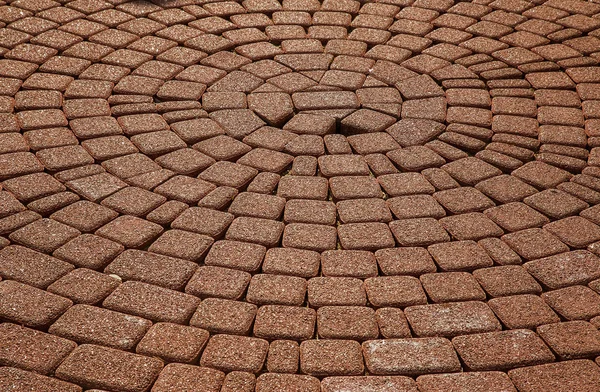 Beautiful Background Laid Paving Slabs Pedestrian Path Monotonous Pattern Multicolored — Stock Photo, Image