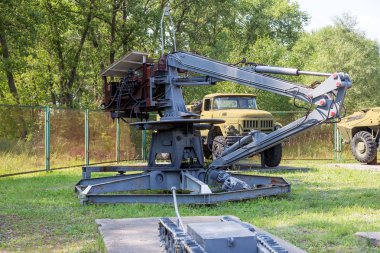 Chernobyl atomik felaket 1986 yılında liquidators robot tekniği. Chernobyl nükleer santral enkaz temiz teknoloji. Foresteri-1 İtalya