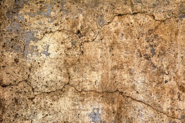 Güzel eski duvar büyük çatlaklar ve doku ile. Arka plan olarak kullanılabilir