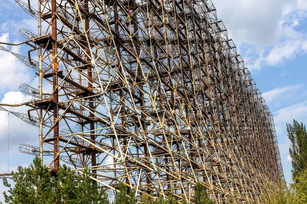 Campo Antena Grande Sistema Radar Soviético Duga Central Nuclear Chernobyl — Fotografia de Stock