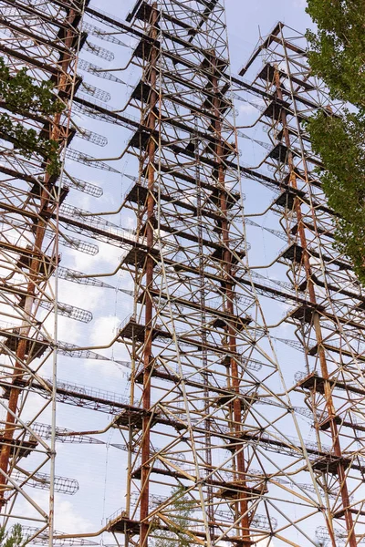 Stor Antenn Fält Sovjetiska Radarsystemet Duga Vid Kärnkraftverket Abm Missilförsvar — Stockfoto