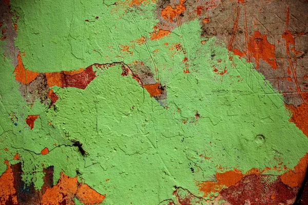 Alçı Tuğla Duvarın Boş Eski Sanat Dokusu Yaprak Dokusuyla Boyanmış — Stok fotoğraf