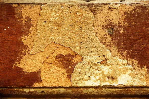 Empty Old Art Texture Plaster Brick Wall Painted Bad Scratched — Stock Photo, Image