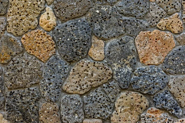 Het Oppervlak Van Natuurlijke Stenen Muur Originele Decoratieve Metselwerk Figuur — Stockfoto