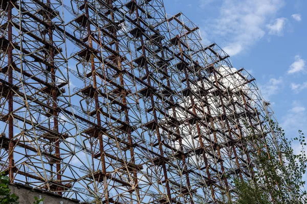 Stor Antenn Fält Sovjetiska Radarsystemet Duga Vid Kärnkraftverket Abm Missilförsvar — Stockfoto