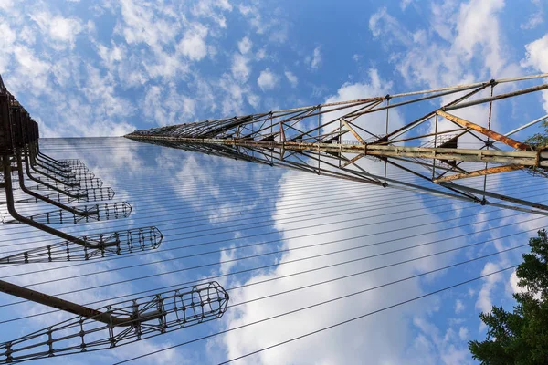 Campo Antena Grande Sistema Radar Soviético Duga Central Nuclear Chernobyl — Fotografia de Stock